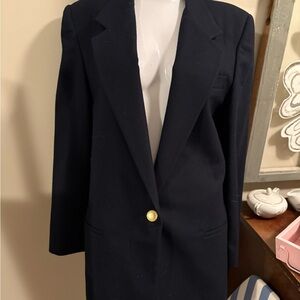Talbots Navy Blazer with Gold Button